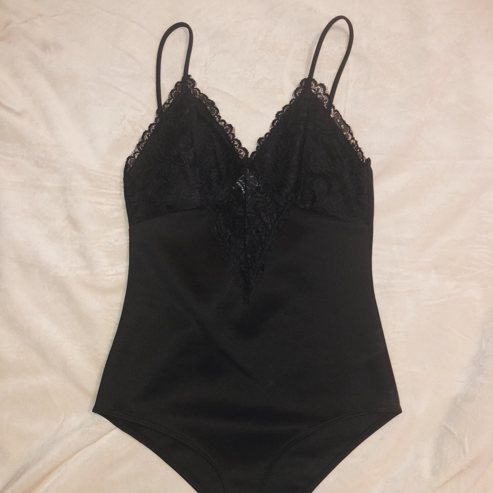 Charlotte Russe black lace bodysuit